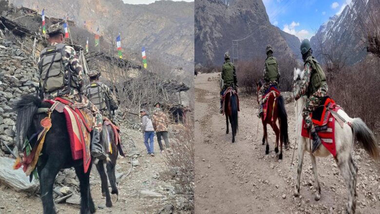 निर्वाचन सुरक्षार्थ मुगुका हिमाली भेगमा सेनाको ‘घोडा गस्ती’